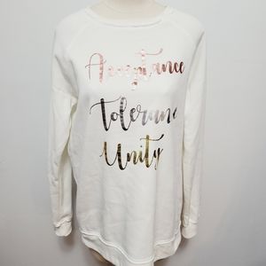 Joei & I inspirational graphic sweatshirt size large